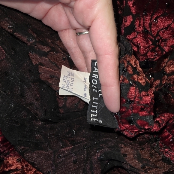 Carole Little Swing Cardigan & Skirt Multicolor Velvet Burnout - Picture 10 of 13